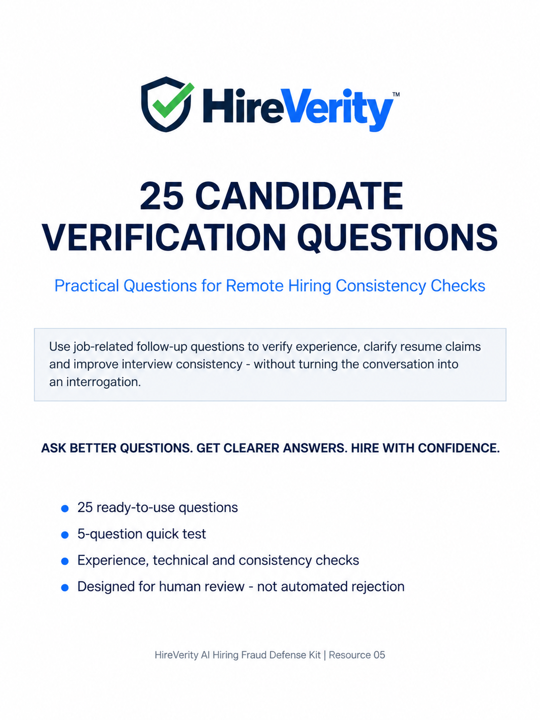 Verification Questions preview